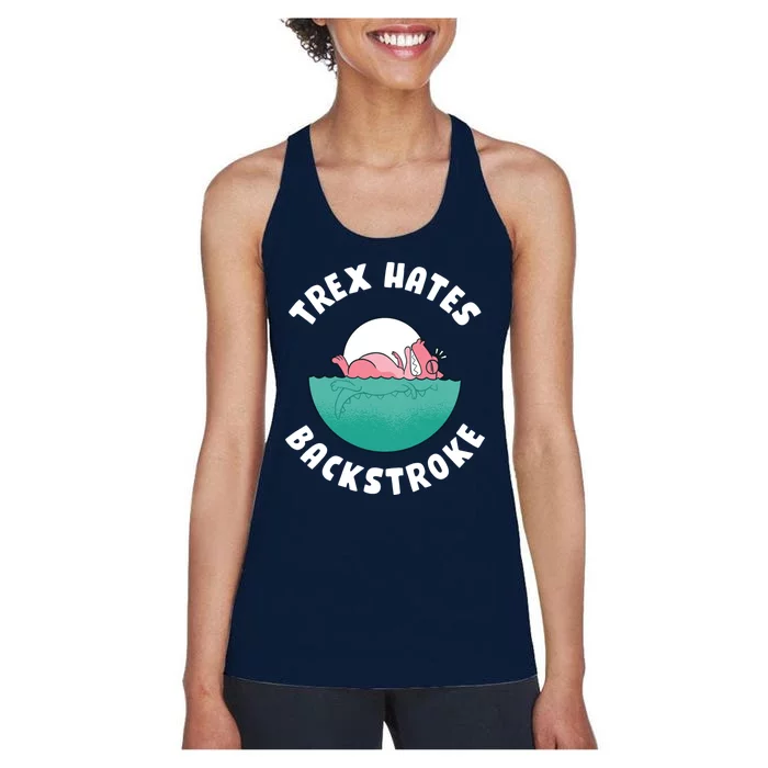 Trex Hates Backstroke Women's Racerback Tank