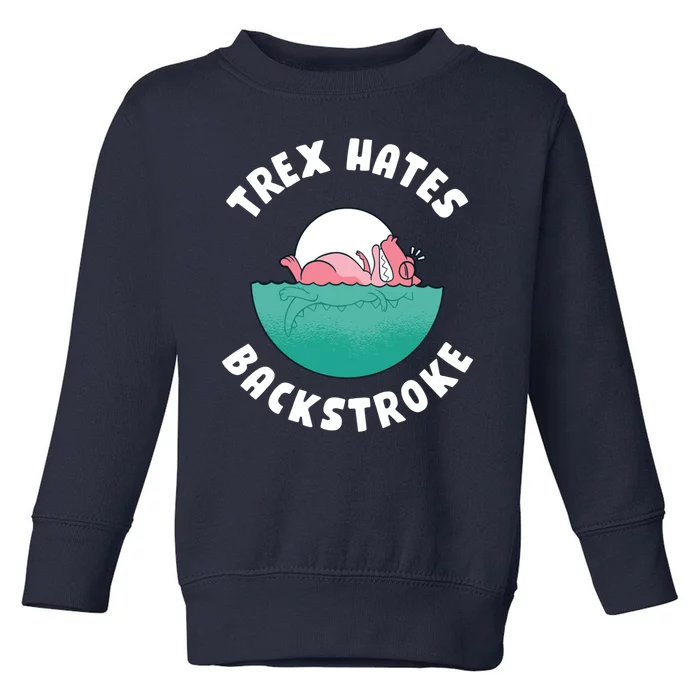 Trex Hates Backstroke Toddler Sweatshirt