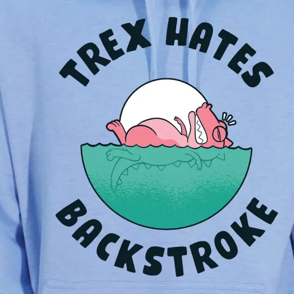 Trex Hates Backstroke Unisex Surf Hoodie