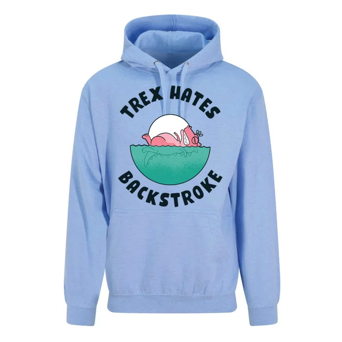 Trex Hates Backstroke Unisex Surf Hoodie