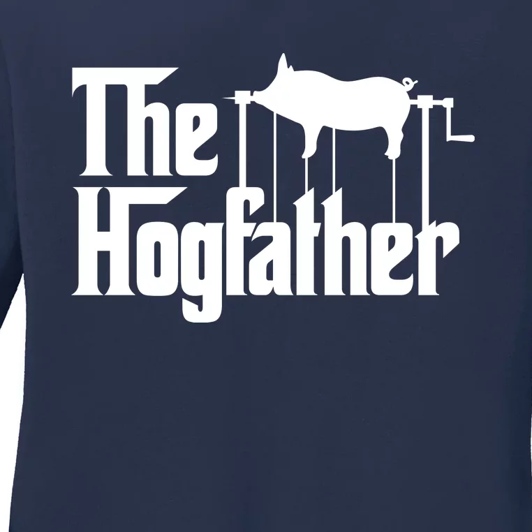 The Hogfather Barbecue Chef Funny Bbq Grill Master Ladies Long Sleeve Shirt