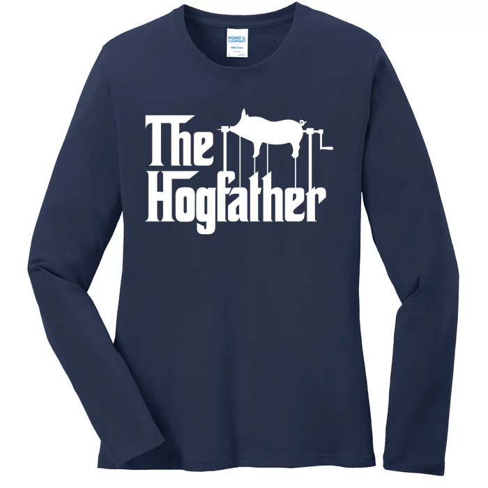 The Hogfather Barbecue Chef Funny Bbq Grill Master Ladies Long Sleeve Shirt