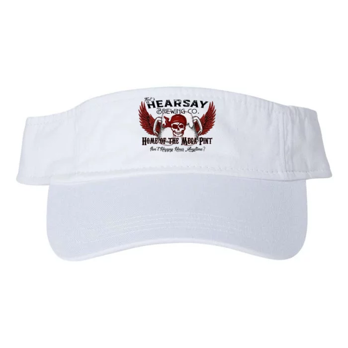 ThatS Hearsay Brewing Co Home Of The Mega Pint Funny Skull Valucap Bio-Washed Visor