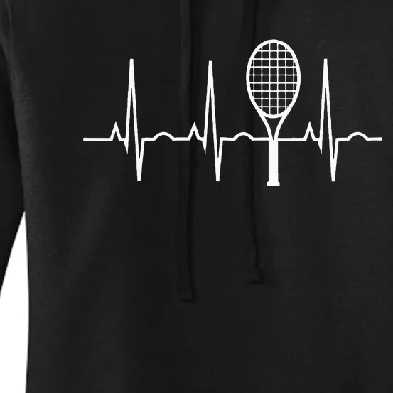 Tennis Heartbeat Best Tennis Gift for Players Fans Women's Pullover Hoodie