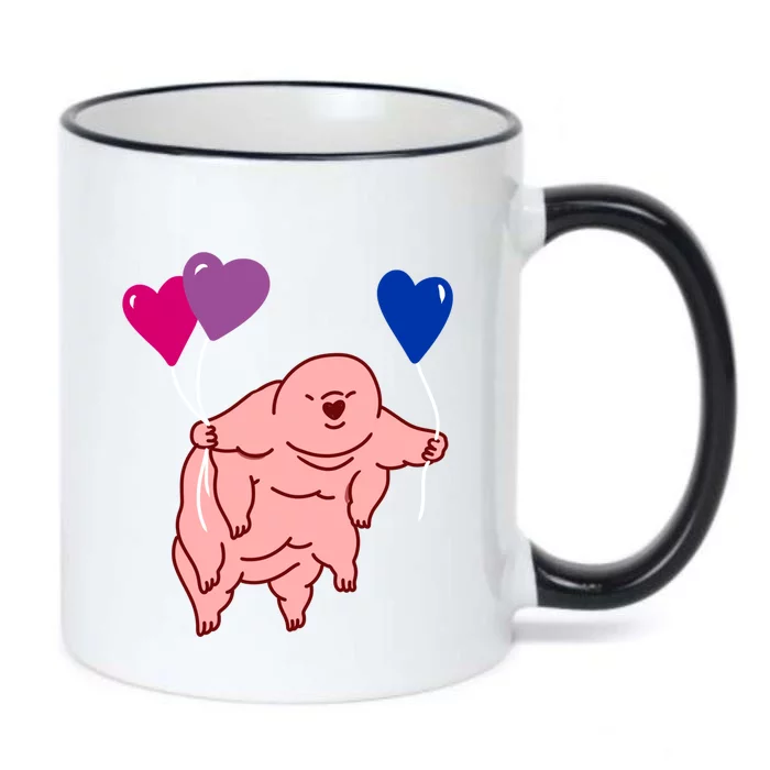 Tardigrade Heart Balloon Bisexual Pride Gift Black Color Changing Mug