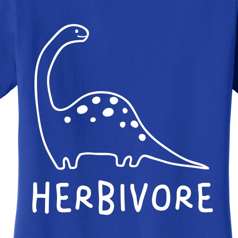 Team Herbivore Brachiosaurus Vegan Dinosaur Plant Based Tee Gift Women's T-Shirt