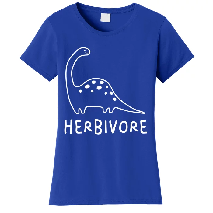 Team Herbivore Brachiosaurus Vegan Dinosaur Plant Based Tee Gift Women's T-Shirt