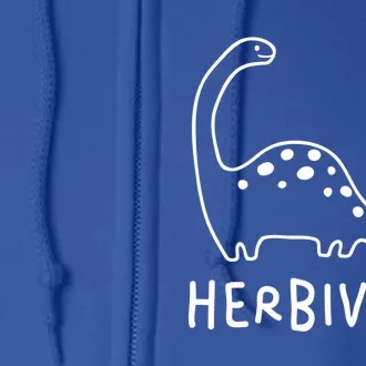 Team Herbivore Brachiosaurus Vegan Dinosaur Plant Based Tee Gift Full Zip Hoodie