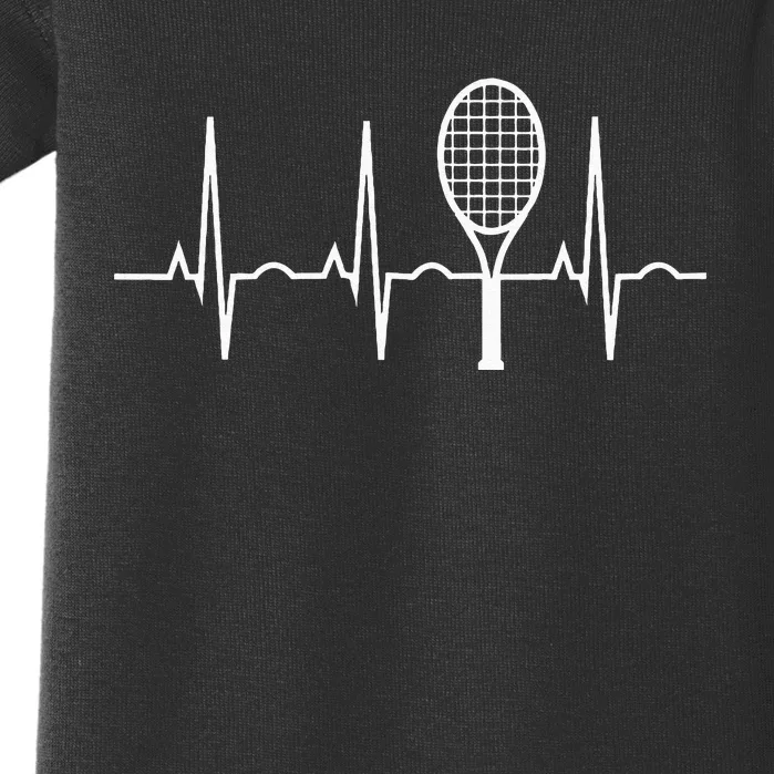 Tennis Heartbea Best Tennis Gift For Players Fans Baby Bodysuit