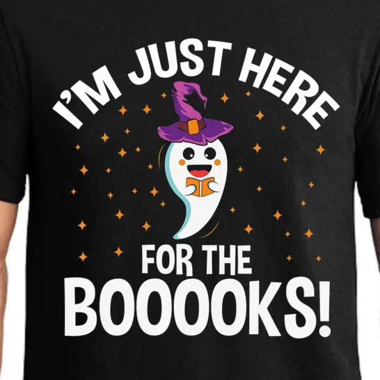 Teacher Halloween Bookworm Just Here For The Boooks Ghost Pajama Set