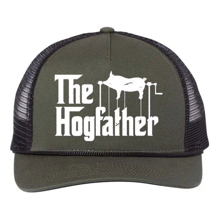 The Hogfather Barbecue Chef Funny BBQ Grill Master Premium Retro Rope Trucker Hat Cap