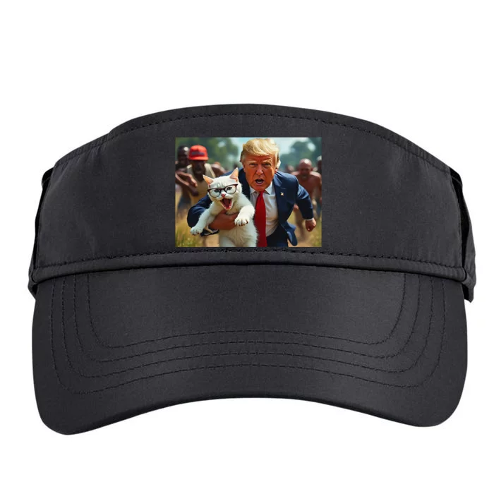 Trump Holding Cat Vote Trump Pets Adult Drive Performance Visor