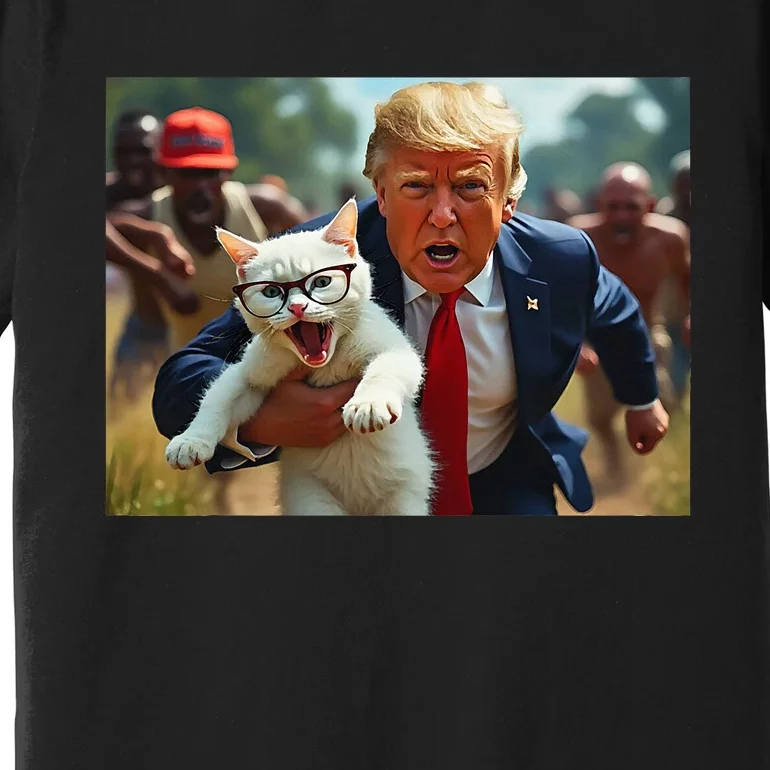 Trump Holding Cat Vote Trump Pets Premium T-Shirt