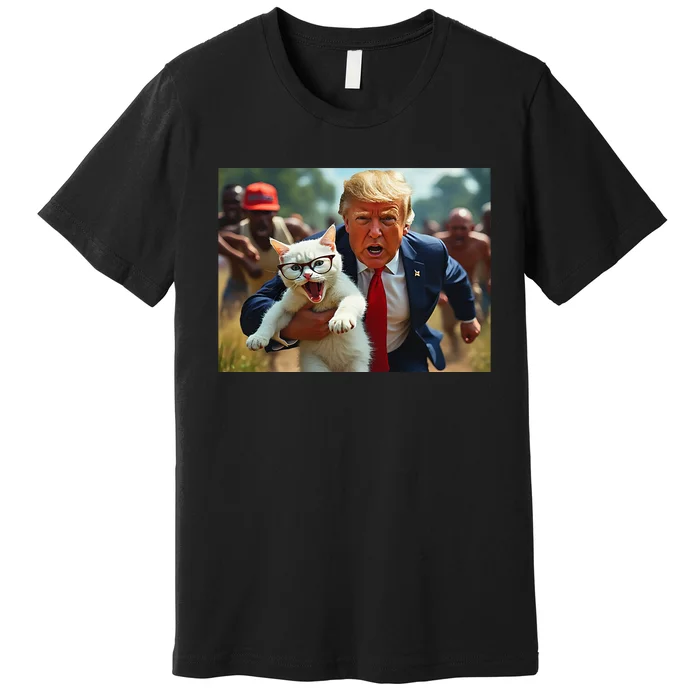 Trump Holding Cat Vote Trump Pets Premium T-Shirt