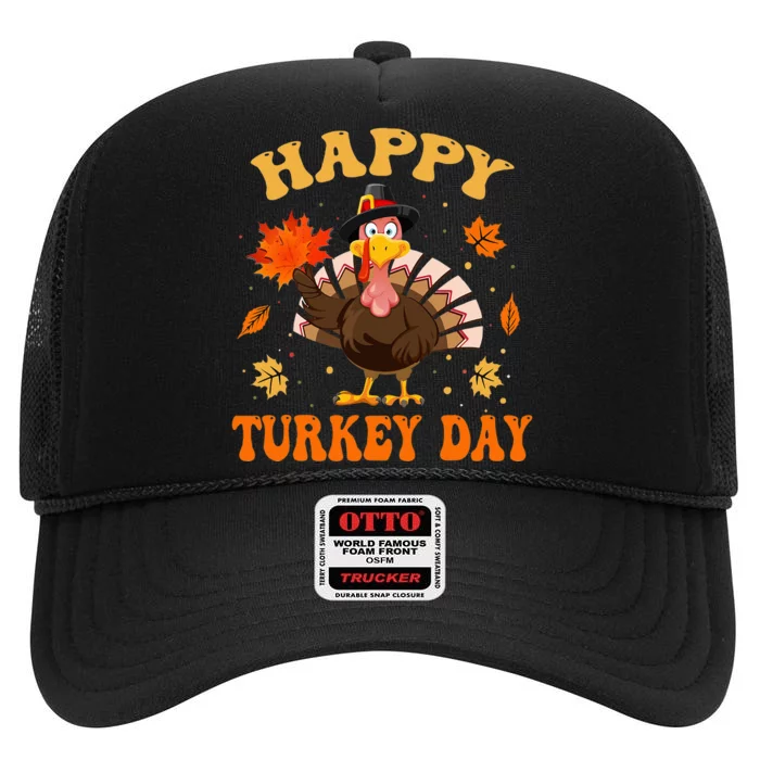 Thanksgiving Harvest Celebration High Crown Mesh Trucker Hat