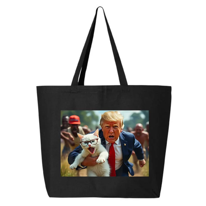 Trump Holding Cat Vote Trump Pets For Trump Vote President 25L Jumbo Tote