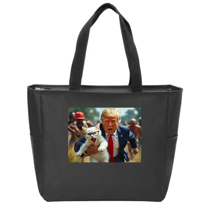 Trump Holding Cat Vote Trump Pets For Trump Vote President Zip Tote Bag