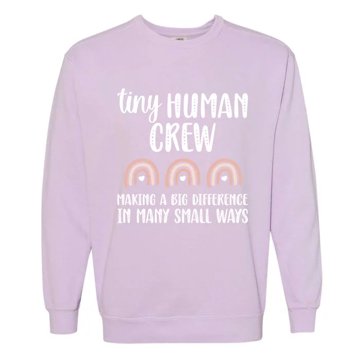 Tiny Hu Crew Pediatric Nursing Crew Peds Nurse Squad Gift Garment-Dyed Sweatshirt