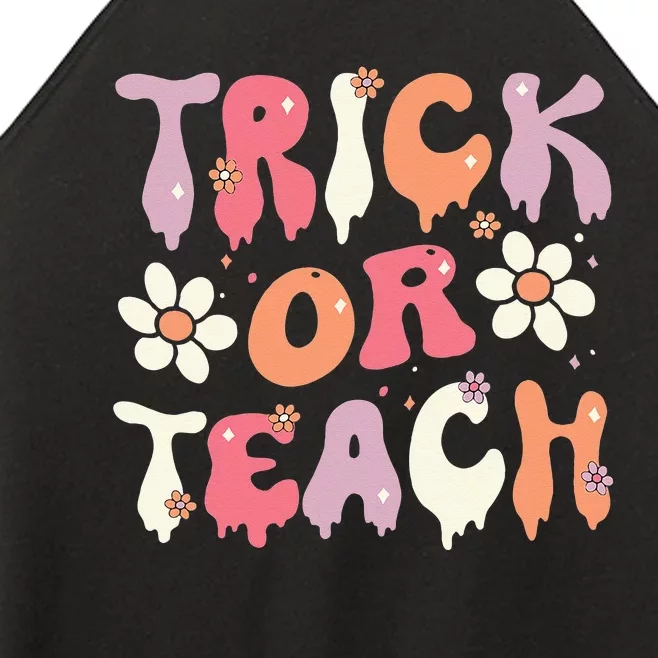 Teacher Halloween Costume Trick or Teach Ghost Groovy 70s Women’s Perfect Tri Rocker Tank