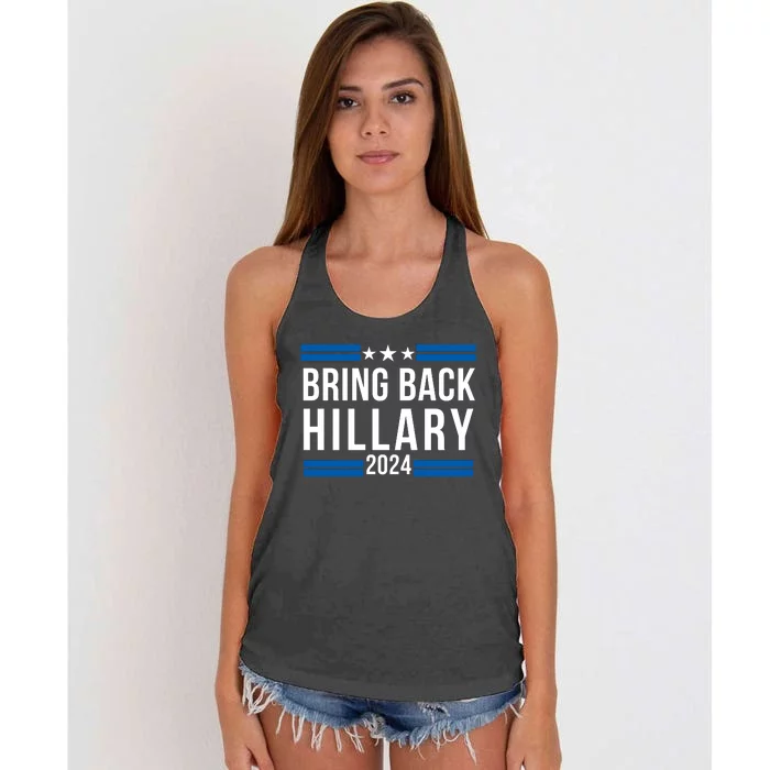 Trendy Hillary Clinton 2024 Presidential Election Women's Knotted Racerback Tank