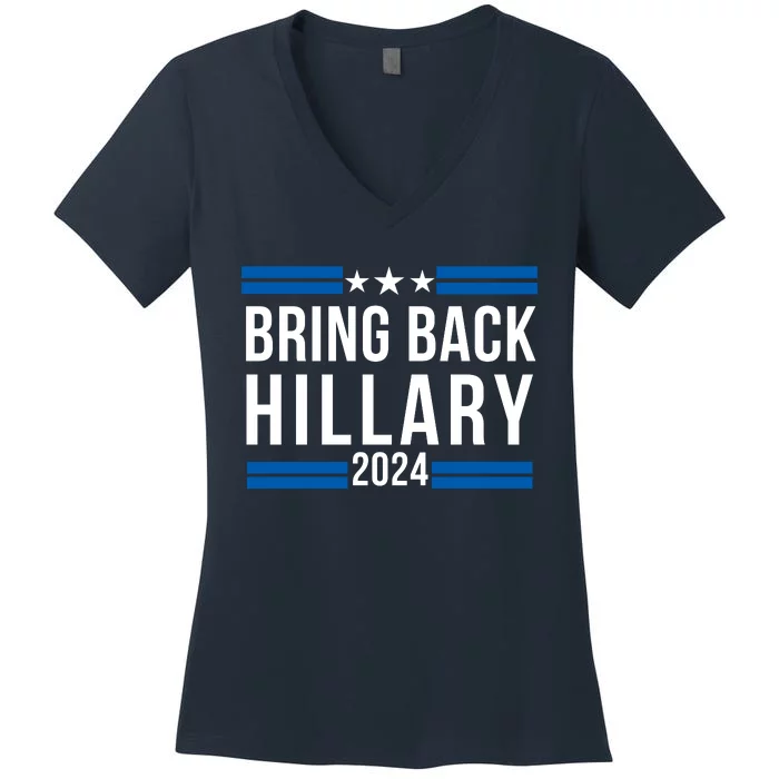 Trendy Hillary Clinton 2024 Presidential Election Women's V-Neck T-Shirt