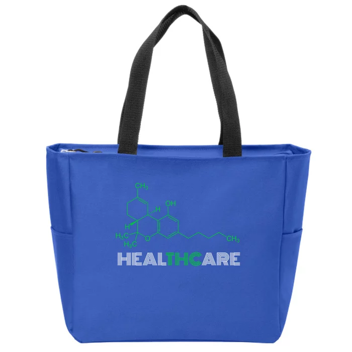 Thc Healthcare Cute Gift Thc Molecule Weed Cannabis Zip Tote Bag