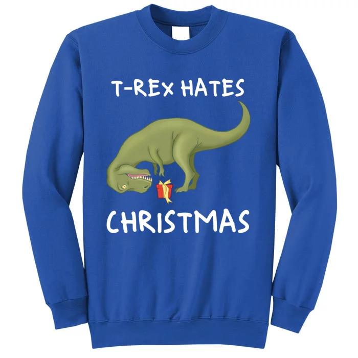 Trex Hates Christmas Xmas Dinosaur Christmas Meaningful Gift Tall Sweatshirt