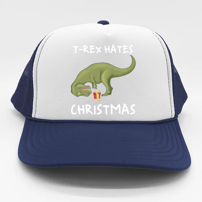 Trex Hates Christmas Xmas Dinosaur Christmas Meaningful Gift Trucker Hat