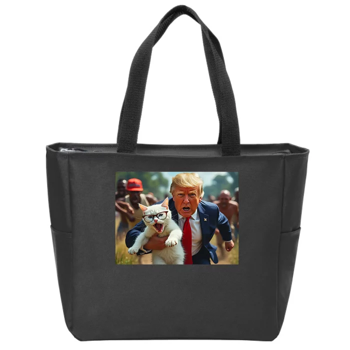 Trump Holding Cat Vote Trump Pets For Trump Vote President Zip Tote Bag