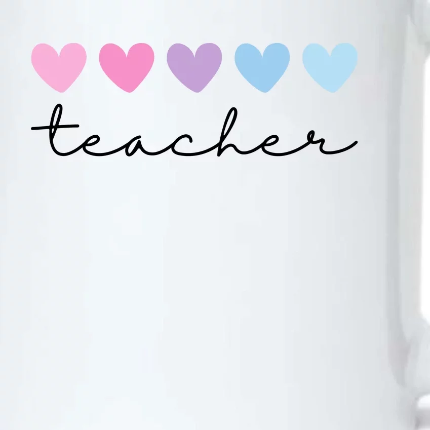 Teacher Hearts Cute Gift Black Color Changing Mug