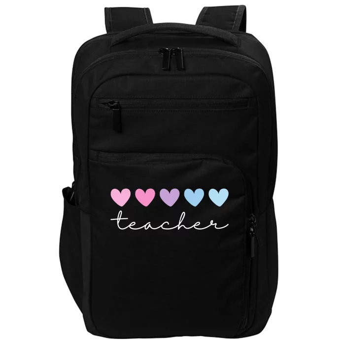 Teacher Hearts Cute Gift Impact Tech Backpack