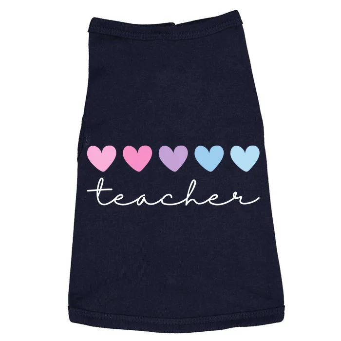 Teacher Hearts Cute Gift Doggie Tank