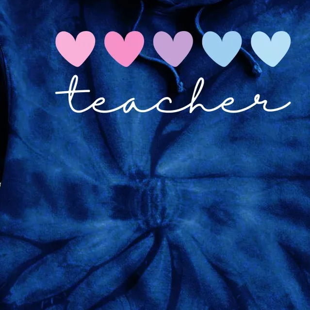 Teacher Hearts Cute Gift Tie Dye Hoodie