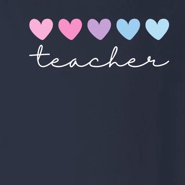 Teacher Hearts Cute Gift Toddler Long Sleeve Shirt