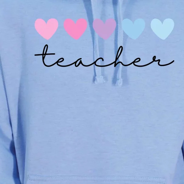 Teacher Hearts Cute Gift Unisex Surf Hoodie