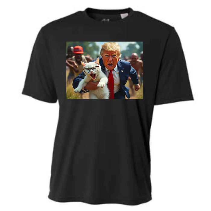 Trump Holding Cat Vote Trump Pets For Trump Vote President Cooling Performance Crew T-Shirt