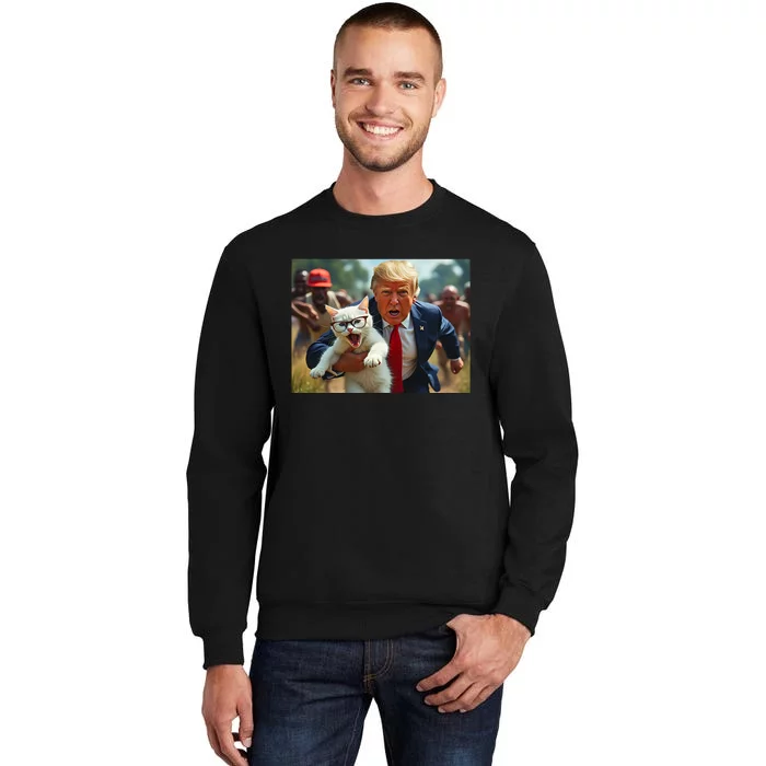 Trump Holding Cat Vote Trump Pets For Trump Vote President Sweatshirt