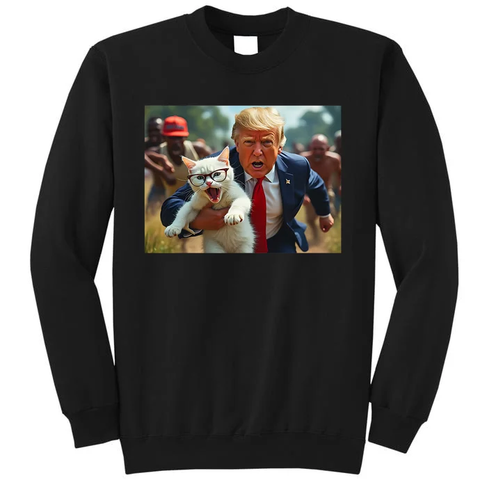 Trump Holding Cat Vote Trump Pets For Trump Vote President Sweatshirt