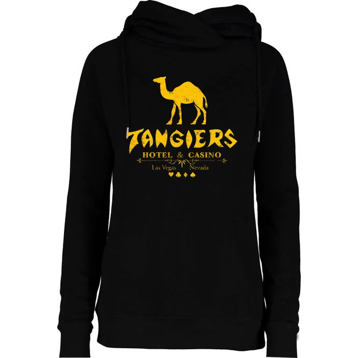 Tangiers Hotel Casino Retro Vintage Las Vegas Womens Funnel Neck Pullover Hood