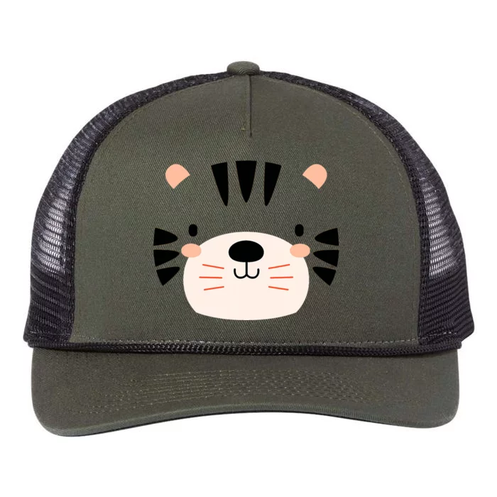 Tiger Halloween Costume Tiger Lover Retro Rope Trucker Hat Cap