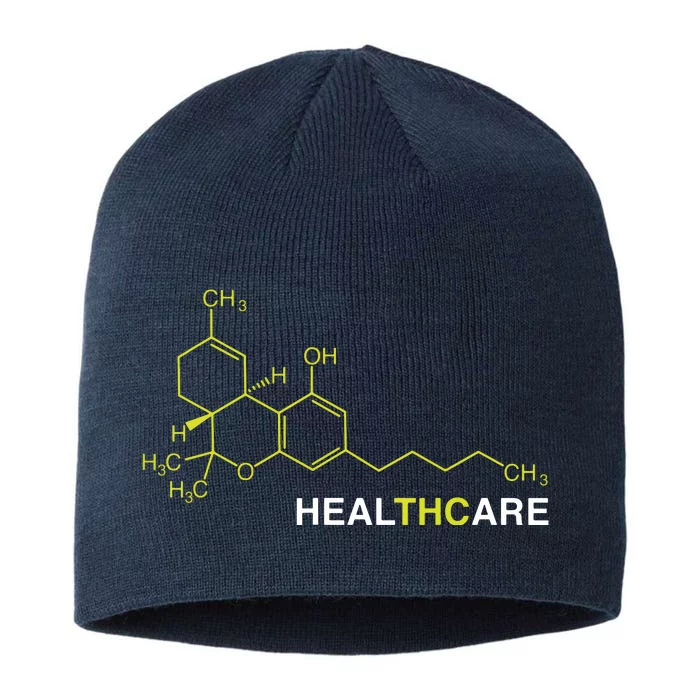 THC Healthcare Cannabis Medical Marijuana 8 1/2in Sustainable Knit Beanie