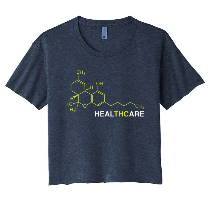 THC Healthcare Cannabis Medical Marijuana Women's Crop Top Tee