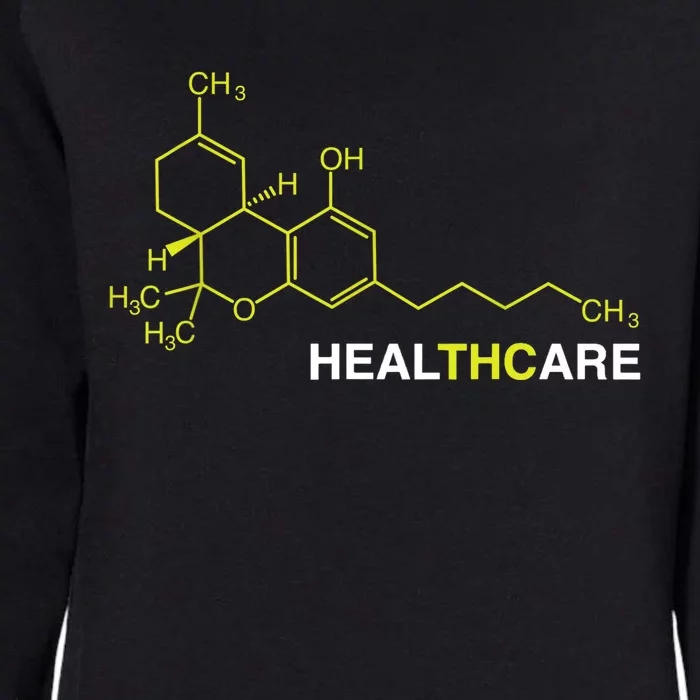 THC Healthcare Cannabis Medical Marijuana TShirt Womens California Wash Sweatshirt