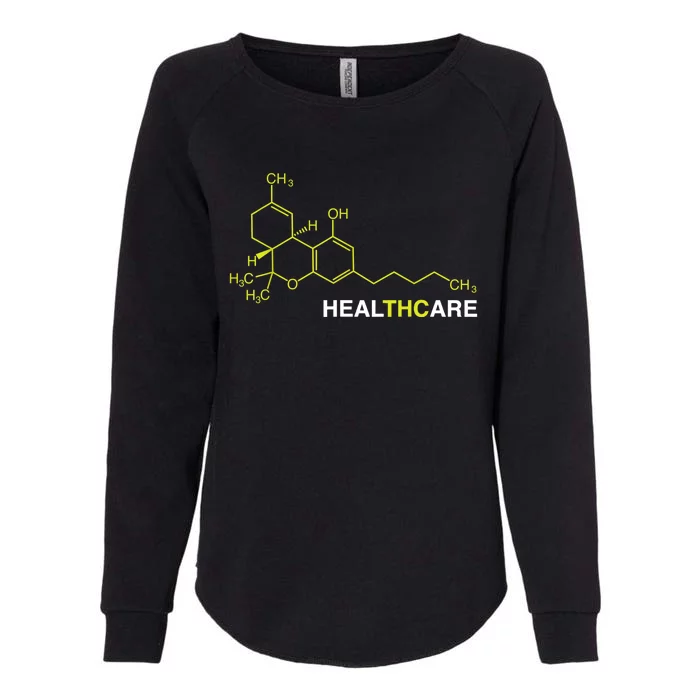 THC Healthcare Cannabis Medical Marijuana TShirt Womens California Wash Sweatshirt