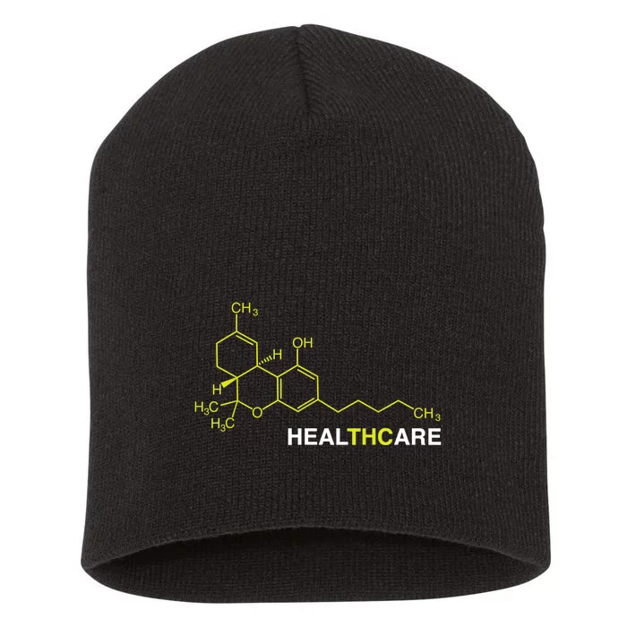 THC Healthcare Cannabis Medical Marijuana TShirt Short Acrylic Beanie