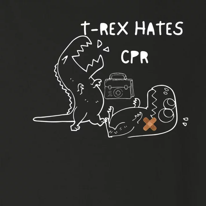 TRex Hates CPR Dinosaurs Funny Nurse Toddler Long Sleeve Shirt