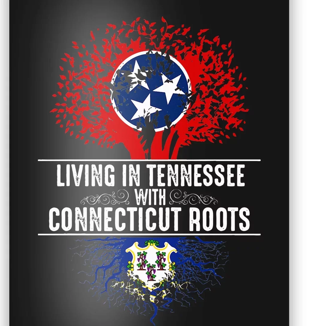 Tennessee Home Connecticut Roots State Tree Flag Poster