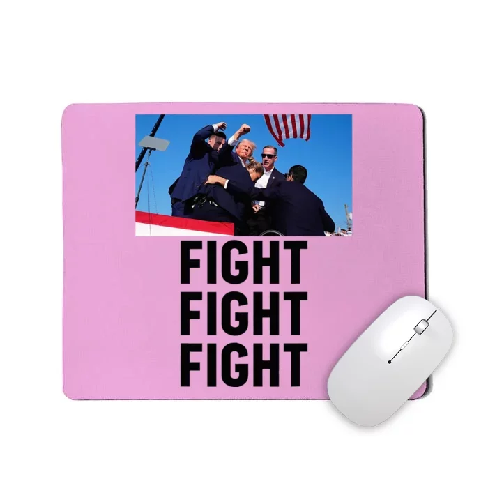 Trump Head Cartoon Bloody Ear 2024 Vote Survivor Fight Fight Mousepad