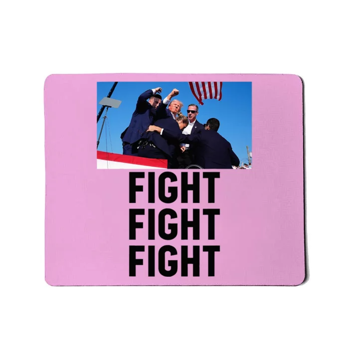 Trump Head Cartoon Bloody Ear 2024 Vote Survivor Fight Fight Mousepad