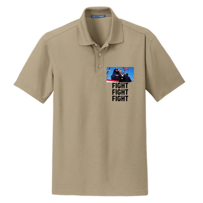 Trump Head Cartoon Bloody Ear 2024 Vote Survivor Fight Fight Dry Zone Grid Performance Polo